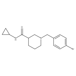 1-[(4-bromophenyl)methyl]-N-cyclopropylpiperidine-3-carboxamide Structure