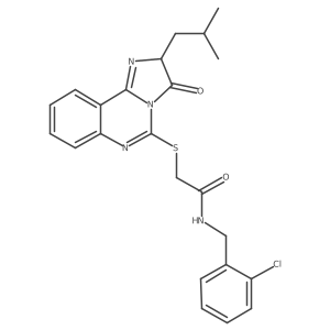 N-(2-chlorobenzyl)-2-((2-isobutyl-3-oxo-2,3-dihydroimidazo[1,2-c]quinazolin-5-yl)thio)acetamide结构式