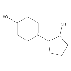 1-(2-Hydroxycyclopentyl)piperidin-4-ol Structure