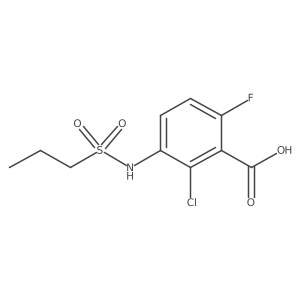 2-Chloro-6-fluoro-3-(propylsulfonamido)benzoic acid结构式