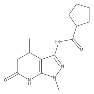 N-(1,4-dimethyl-6-oxo-4,5,6,7-tetrahydro-1H-pyrazolo[3,4-b]pyridin-3-yl)cyclopentanecarboxamide Structure