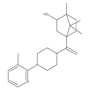 1,7,7-Trimethyl-4-{[4-(3-methyl-2-pyridinyl)-1-piperazinyl]carbonyl}bicyclo[2.2.1]heptan-2-ol Structure