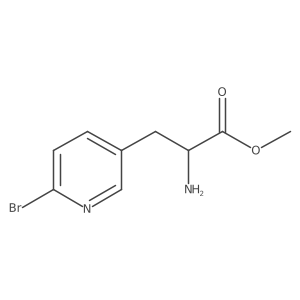 Methyl (R)-2-amino-3-(6-bromopyridin-3-yl)propanoate结构式