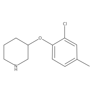 3-(2-Chloro-4-methylphenoxy)piperidine结构式