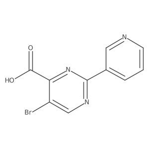 5-Bromo-2-(3-pyridinyl)-4-pyrimidinecarboxylic acid Structure