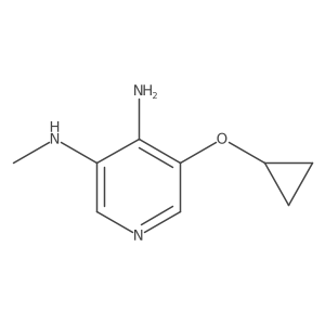 5-Cyclopropoxy-N3-methylpyridine-3,4-diamine结构式
