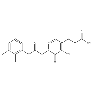 2-(4-((2-amino-2-oxoethyl)thio)-5-chloro-6-oxopyridazin-1(6H)-yl)-N-(2,3-dimethylphenyl)acetamide Structure