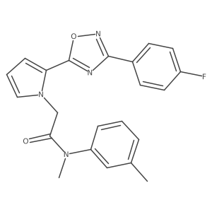 2-{2-[3-(4-fluorophenyl)-1,2,4-oxadiazol-5-yl]-1H-pyrrol-1-yl}-N-methyl-N-(3-methylphenyl)acetamide Structure