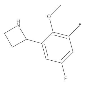 2-(3,5-Difluoro-2-methoxyphenyl)azetidine结构式