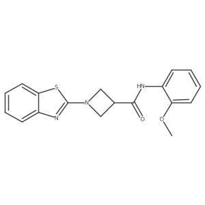 1-(benzo[d]thiazol-2-yl)-N-(2-methoxyphenyl)azetidine-3-carboxamide结构式