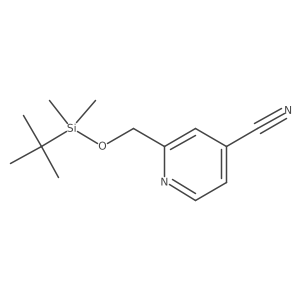 2-((Tert-butyldimethylsilyloxy)methyl)isonicotinonitrile结构式