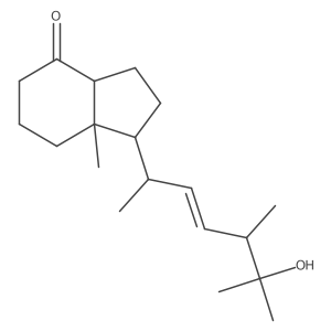 1R-(5-Hydroxy-1R,4S,5-trimethyl-hex-2-enyl)-7R-methyl-octahydro-inden-4-one Structure