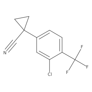 1-[3-Chloro-4-(trifluoromethyl)phenyl]cyclopropane-1-carbonitrile Structure