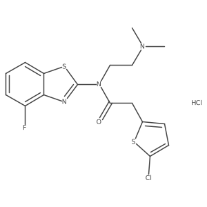 2-(5-chlorothiophen-2-yl)-N-(2-(dimethylamino)ethyl)-N-(4-fluorobenzo[d]thiazol-2-yl)acetamide hydrochloride Structure