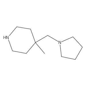 4-Methyl-4-[(pyrrolidin-1-yl)methyl]piperidine Structure