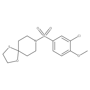 8-((3-Chloro-4-methoxyphenyl)sulfonyl)-1-oxa-4-thia-8-azaspiro[4.5]decane结构式