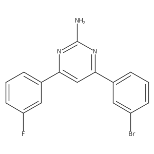 4-(3-Bromophenyl)-6-(3-fluorophenyl)pyrimidin-2-amine Structure