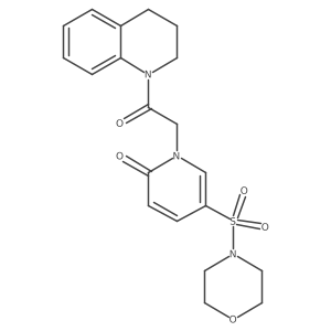 5-(Morpholine-4-sulfonyl)-1-[2-oxo-2-(1,2,3,4-tetrahydroquinolin-1-yl)ethyl]-1,2-dihydropyridin-2-one Structure