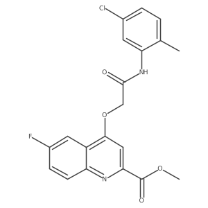 Methyl 4-{[(5-chloro-2-methylphenyl)carbamoyl]methoxy}-6-fluoroquinoline-2-carboxylate结构式
