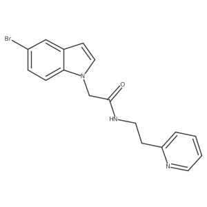 2-(5-bromo-1H-indol-1-yl)-N-[2-(2-pyridyl)ethyl]acetamide Structure