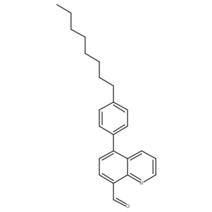 5-(4-Octylphenyl)-8-quinolinecarboxaldehyde结构式