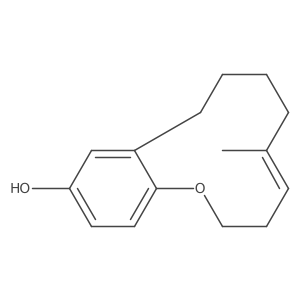 (5E)-6-methyl-2-oxabicyclo[9.4.0]pentadeca-1(11),5,12,14-tetraen-13-ol Structure