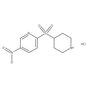 5-Nitro-2-(piperidin-4-ylsulfonyl)pyridine hydrochloride结构式