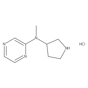 (S)-N-methyl-N-(pyrrolidin-3-yl)pyrazin-2-amine hydrochloride结构式
