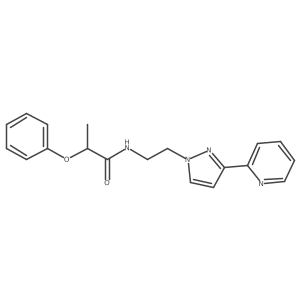 2-phenoxy-N-(2-(3-(pyridin-2-yl)-1H-pyrazol-1-yl)ethyl)propanamide Structure