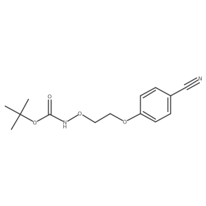 N-[2-(4-cyanophenoxy)ethoxy]carbamic acid 1,1-dimethylethyl ester Structure