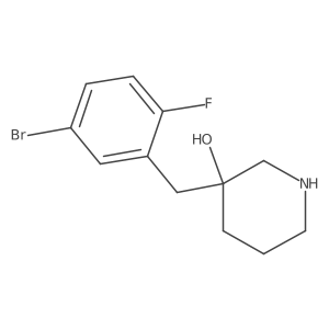 3-[(5-Bromo-2-fluorophenyl)methyl]piperidin-3-ol Structure