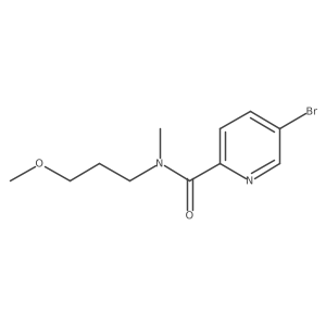 5-Bromo-N-(3-methoxypropyl)-N-methyl-2-pyridinecarboxamide结构式