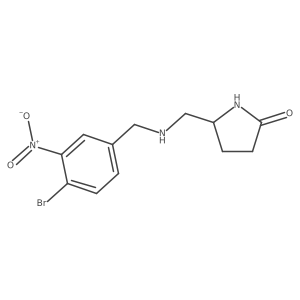 5-({[(4-Bromo-3-nitrophenyl)methyl]amino}methyl)pyrrolidin-2-one Structure