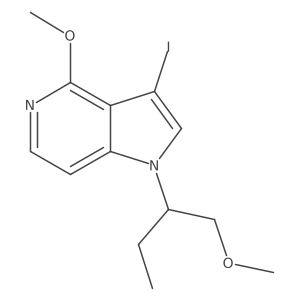 3-Iodo-4-methoxy-1-[1-(methoxymethyl)propyl]-1H-pyrrolo[3,2-c]pyridine结构式