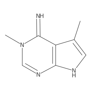 3,7-Dihydro-3,5-dimethyl-4H-pyrrolo[2,3-d]pyrimidin-4-imine结构式