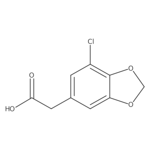 2-(7-Chloro-1,3-benzodioxol-5-yl)acetic acid结构式