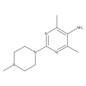 4,6-Dimethyl-2-(4-methylpiperazin-1-yl)pyrimidin-5-amine结构式