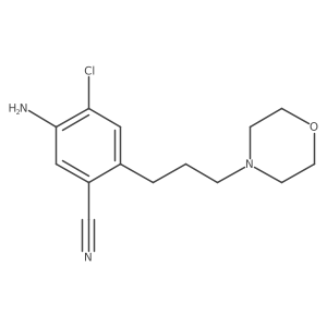5-Amino-4-chloro-2-(3-morpholinopropyl)benzonitrile结构式
