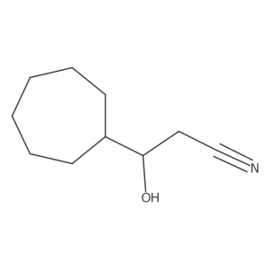 3-Cycloheptyl-3-hydroxypropanenitrile结构式
