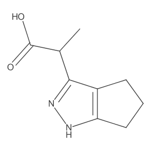 2-{1H,4H,5H,6H-cyclopenta[c]pyrazol-3-yl}propanoic acid结构式