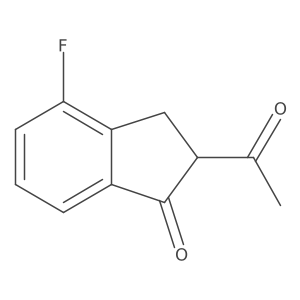 2-acetyl-4-fluoro-2,3-dihydro-1H-inden-1-one Structure