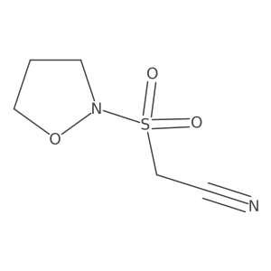 Acetonitrile, 2-(2-isoxazolidinylsulfonyl)- Structure