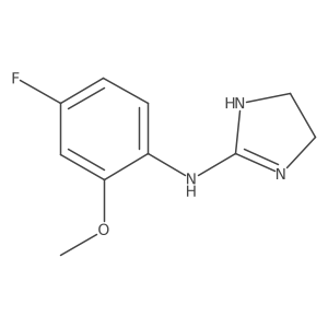 N-(4-fluoro-2-methoxyphenyl)-4,5-dihydro-1H-imidazol-2-amine结构式