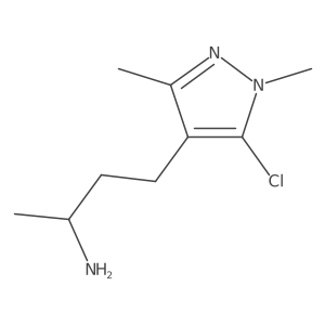 4-(5-chloro-1,3-dimethyl-1H-pyrazol-4-yl)butan-2-amine结构式