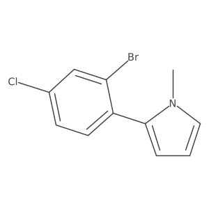 2-(2-Bromo-4-chlorophenyl)-1-methyl-1H-pyrrole结构式