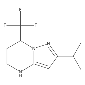 2-(propan-2-yl)-7-(trifluoromethyl)-4H,5H,6H,7H-pyrazolo[1,5-a]pyrimidine结构式