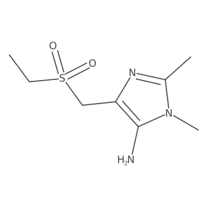 4-((Ethylsulfonyl)methyl)-1,2-dimethyl-1H-imidazol-5-amine结构式