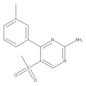 5-(Methylsulfonyl)-4-(m-tolyl)pyrimidin-2-amine Structure