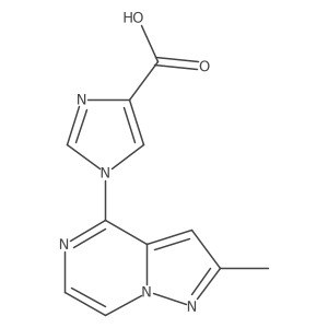 1-(2-Methylpyrazolo[1,5-a]pyrazin-4-yl)-1H-imidazole-4-carboxylic acid结构式