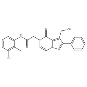 N-(3-Chloro-2-methylphenyl)-2-[3-(hydroxymethyl)-4-oxo-2-phenyl-4H,5H-pyrazolo[1,5-A]pyrazin-5-YL]acetamide结构式